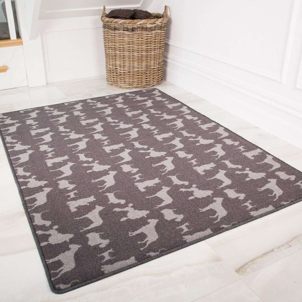 Dog Print Washable Rug