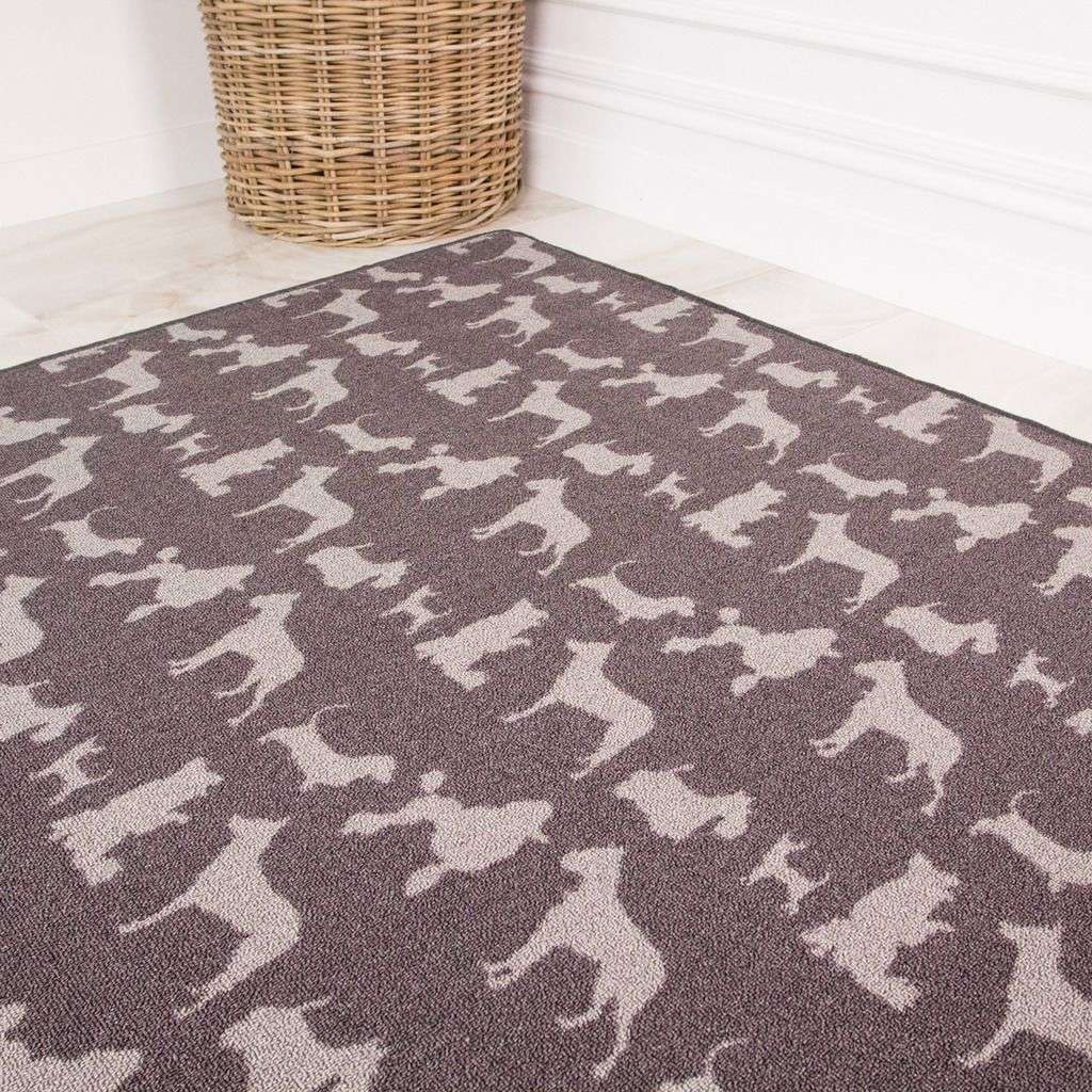 Dog Print Washable Rug