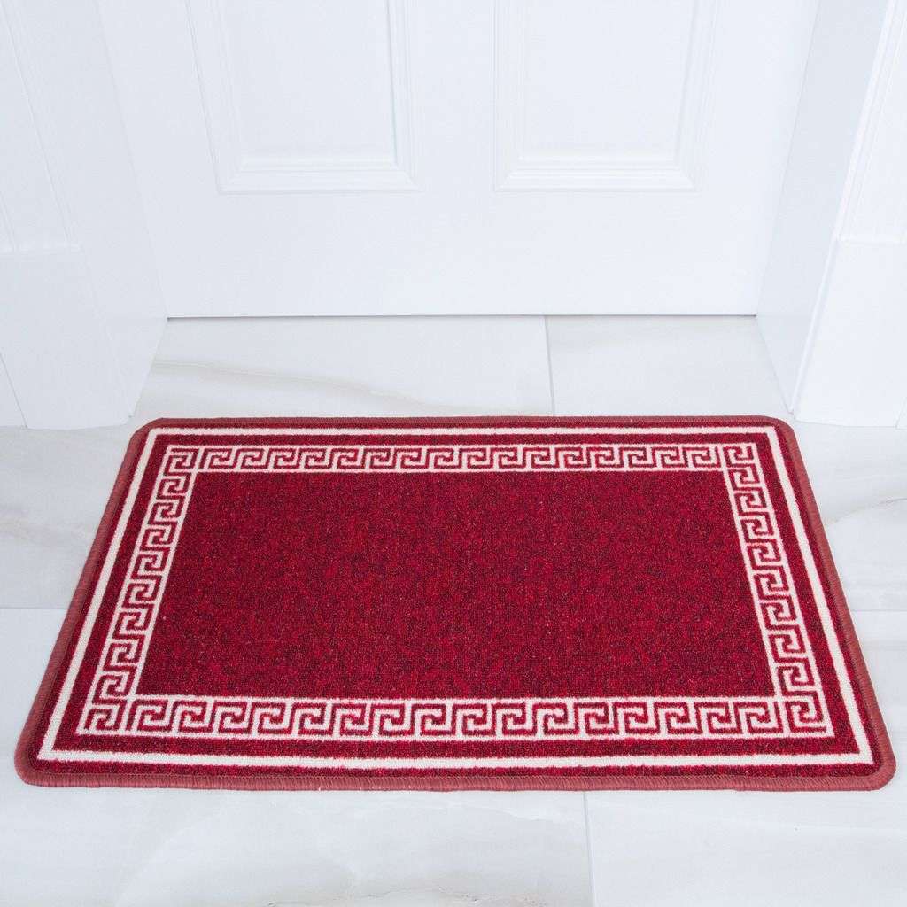 Red Hardwearing Kitchen Mat | Living Room Rugs | Kukoon Rugs Online