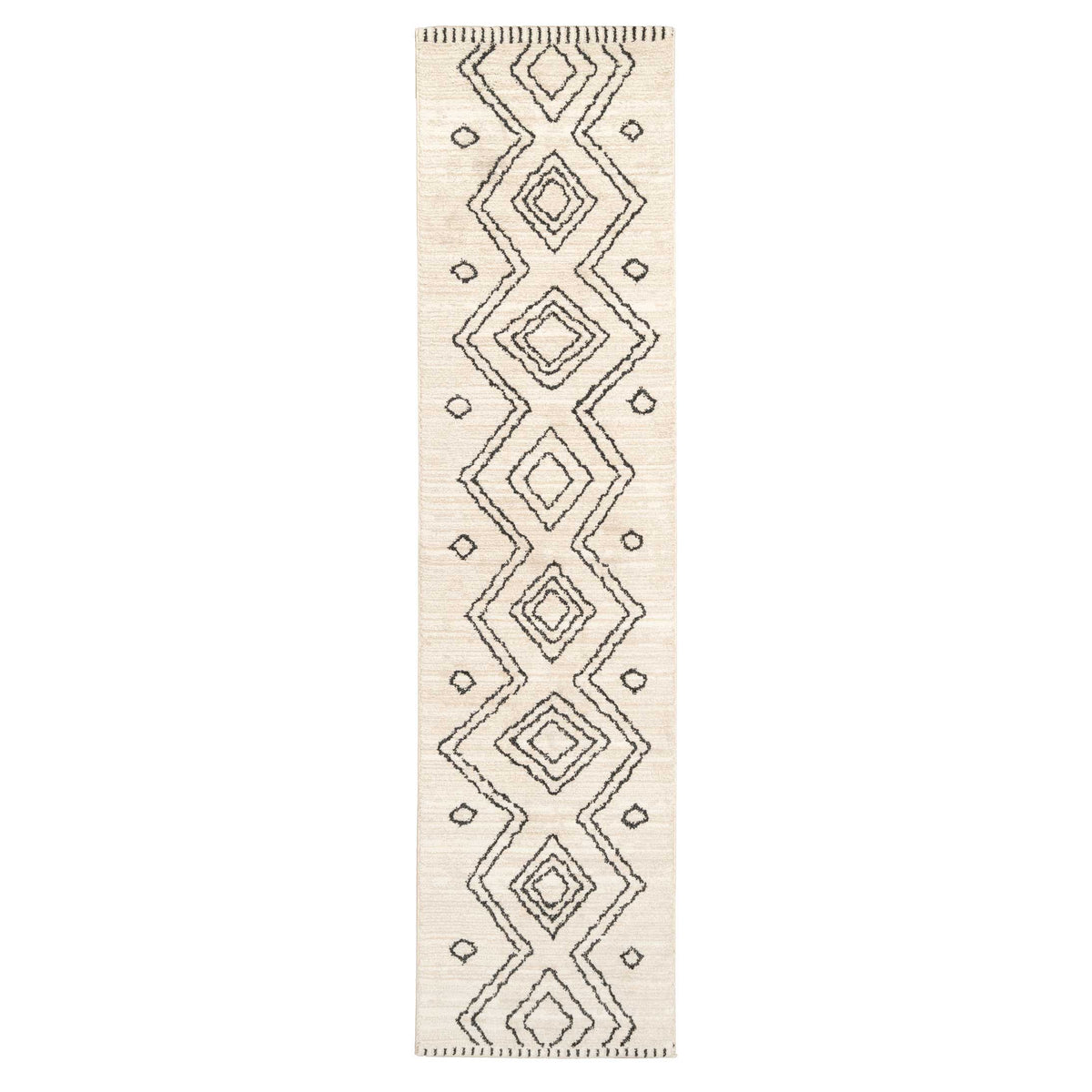 Cosy Soft Underfoot Cream Moroccan Berber Runner Rug