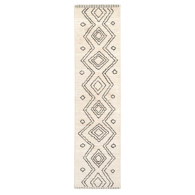 Cosy Soft Underfoot Cream Moroccan Berber Runner Rug