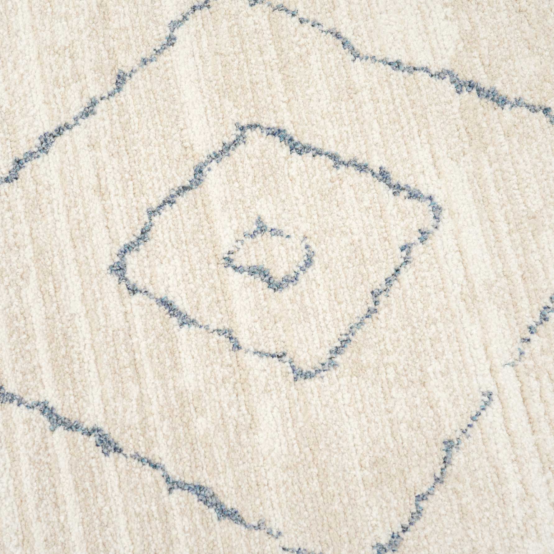 Soft Chevron Beige Moroccan Berber Runner Rug - Carlos