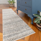 Soft Underfoot Grey Tribal Moroccan Berber Runner Rug