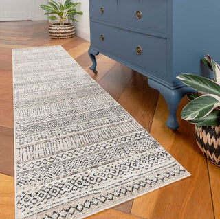 Soft Underfoot Grey Tribal Moroccan Berber Runner Rug