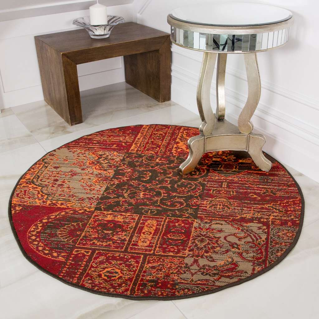 Patchwork Wine Hall Runner Rug | Runner Rugs | Kukoon Rugs Online