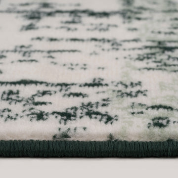 Green Distressed Living Room Rug