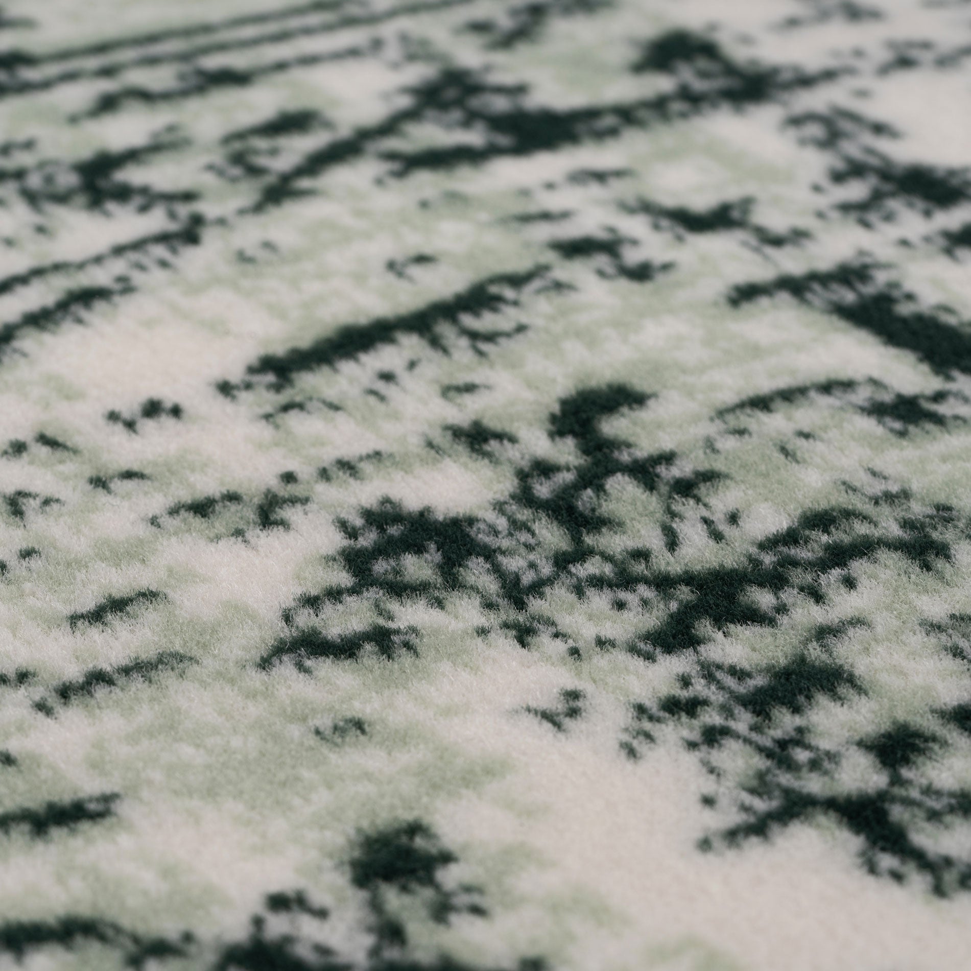 8' Green and Brown Distressed Floral Indoor Runner Rug main image 1