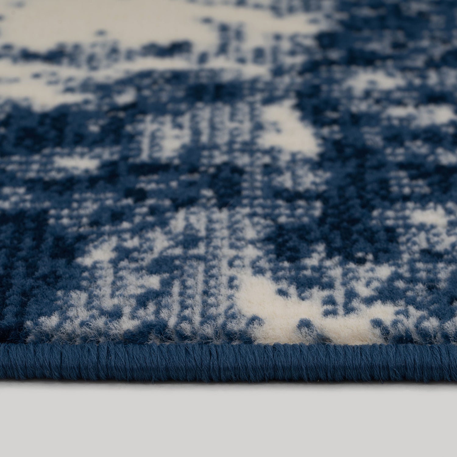 Navy Blue Distressed Living Room Rug | Living Room Rugs | Kukoon Rugs ...