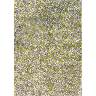 Mottled Dark Green Shaggy Rug for Living Room