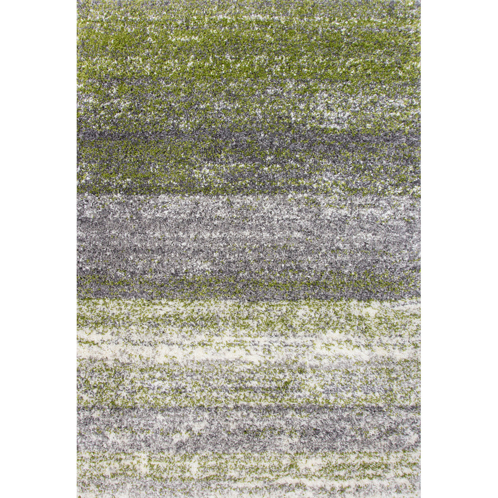 Mottled Stripe Dark Green Shaggy Rug - Murano | Living Room Rugs ...