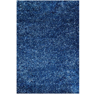 Navy Mottled Shaggy Hall Runner Rug