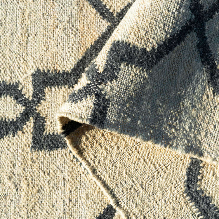 Cream Trellis Natural Jute Area Rug