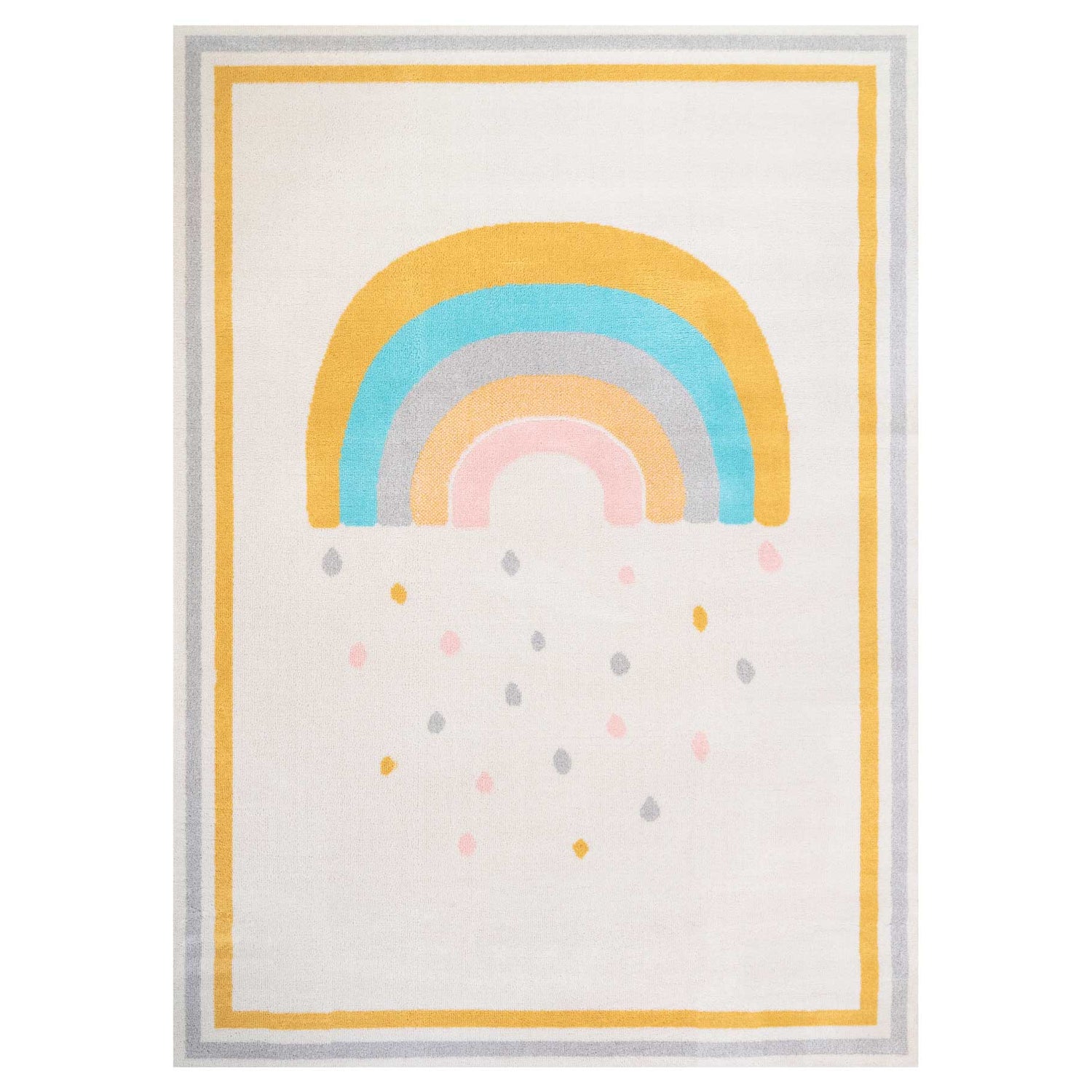 Bright Colourful Rainbow Soft Kids Bedroom Rugs