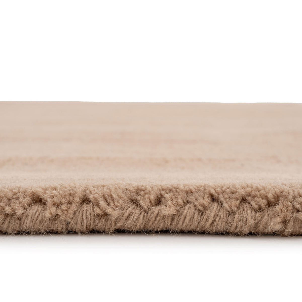 Beige Bordered Wool Rug - Olann Beige