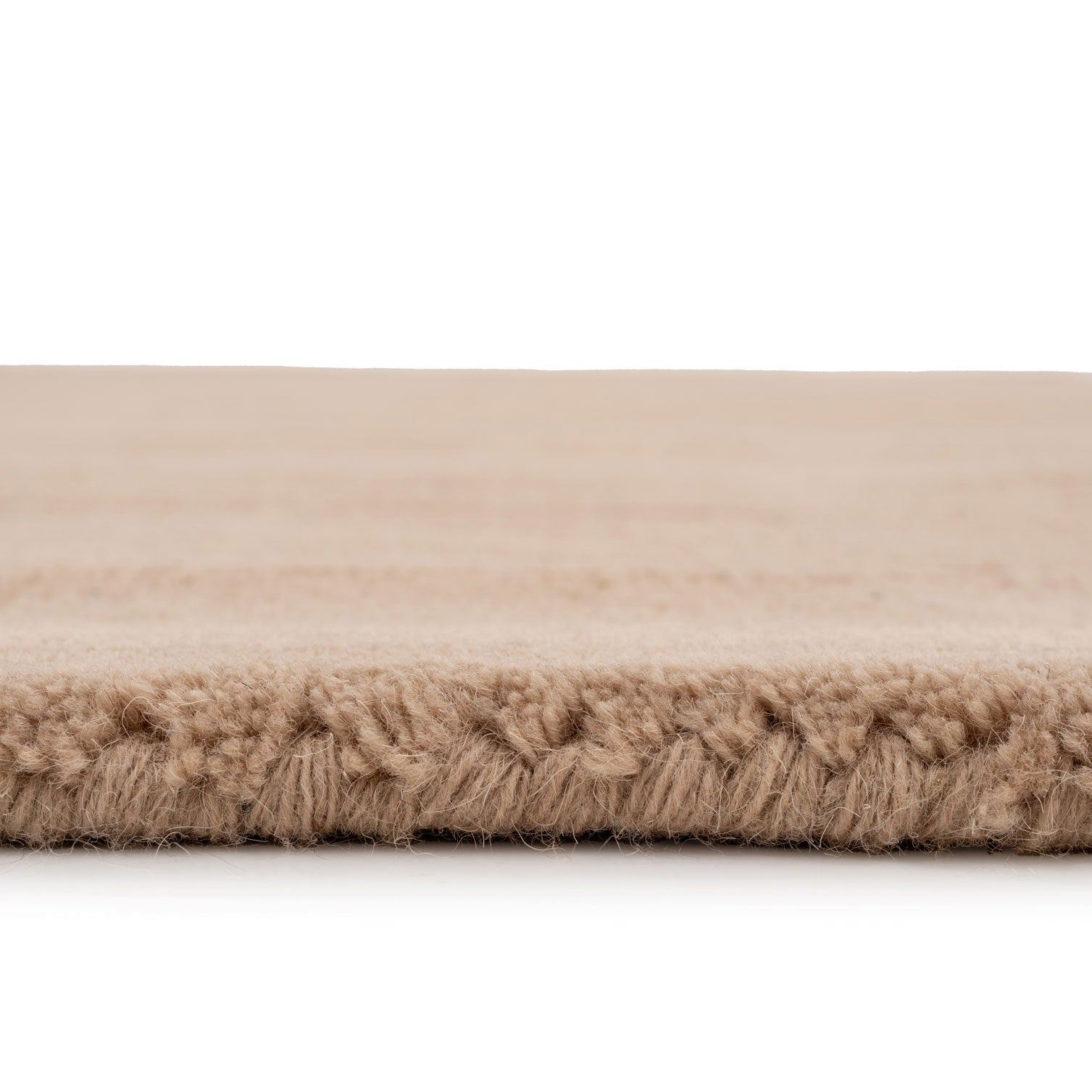 Beige Bordered Wool Rug - Olann Beige