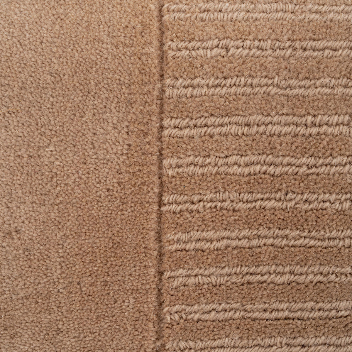 Beige Bordered Wool Rug - Olann Beige