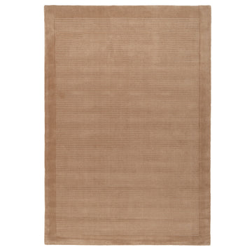 Beige Bordered Wool Rug - Olann Beige