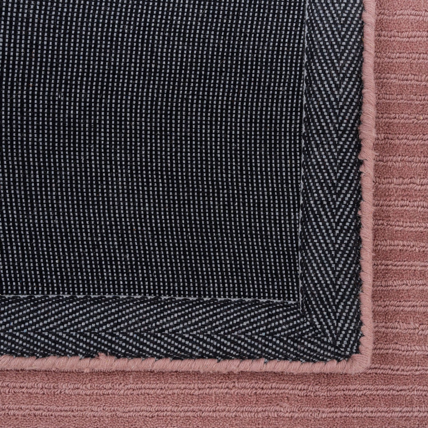 Bordered Wool Rug Blush Bordered Wool Rug - Olann Blush | Living Room Rugs | Kukoon Rugs ...