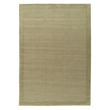 Green Bordered Wool Rug - Olann Green