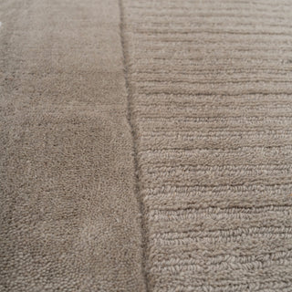 Grey Bordered Wool Rug - Olann Grey