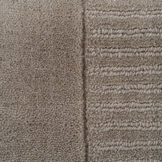 Grey Bordered Wool Rug - Olann Grey