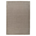Grey Bordered Wool Rug - Olann Grey