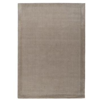 Grey Bordered Wool Rug - Olann Grey
