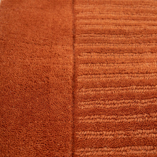 Terracotta Bordered Wool Rug - Olann Terra