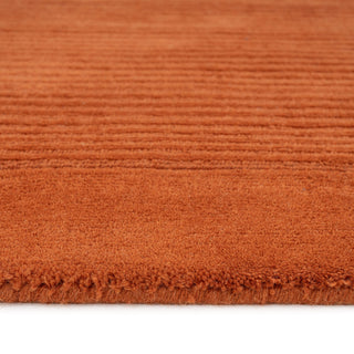 Terracotta Bordered Wool Rug - Olann Terra