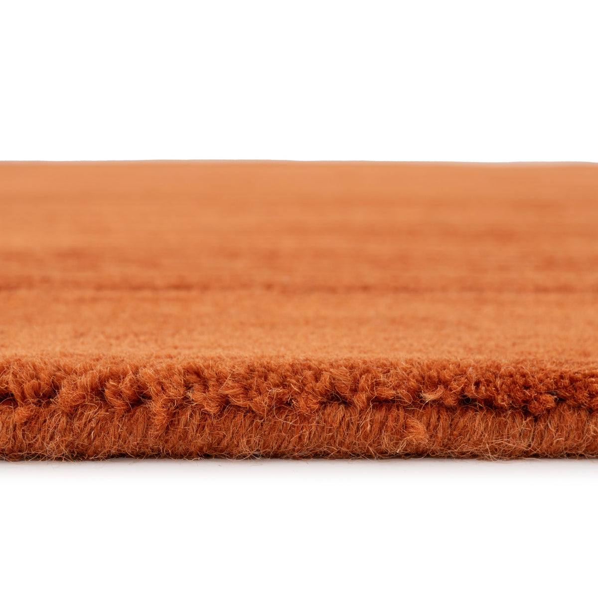Terracotta Bordered Wool Rug - Olann Terra