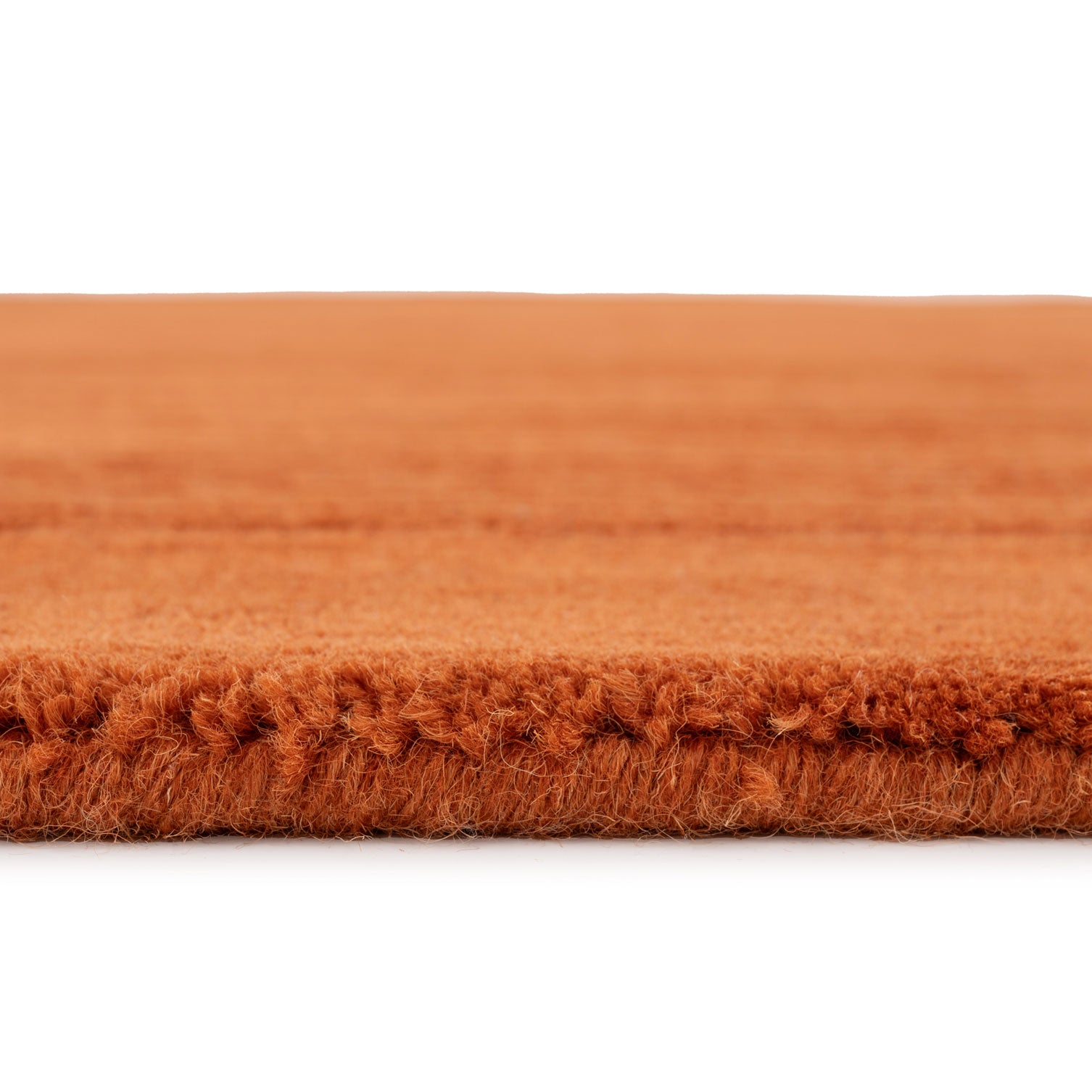 Terracotta Bordered Wool Rug - Olann Terra