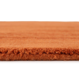 Terracotta Bordered Wool Rug - Olann Terra
