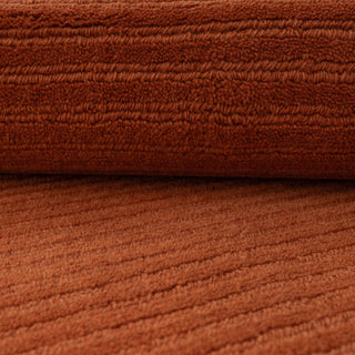 Terracotta Bordered Wool Rug - Olann Terra
