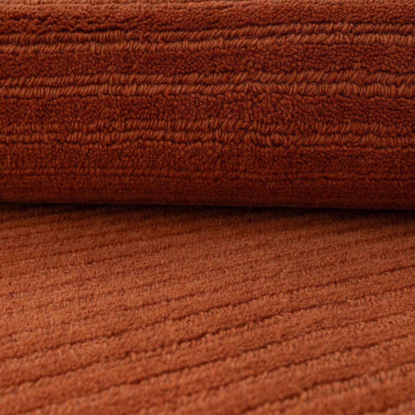 Terracotta Bordered Wool Rug - Olann Terra