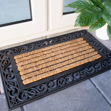 Ornate Rubber Coir Doormat