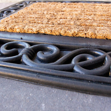 Ornate Rubber Coir Doormat