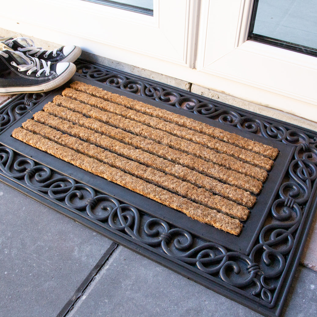 Ornate Rubber Coir Doormat