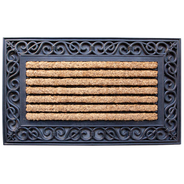 Ornate Rubber Coir Doormat
