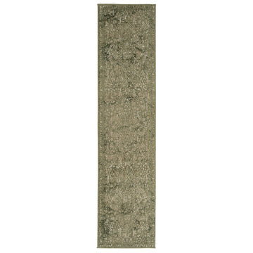Green Vintage Medallion Runner - Linden