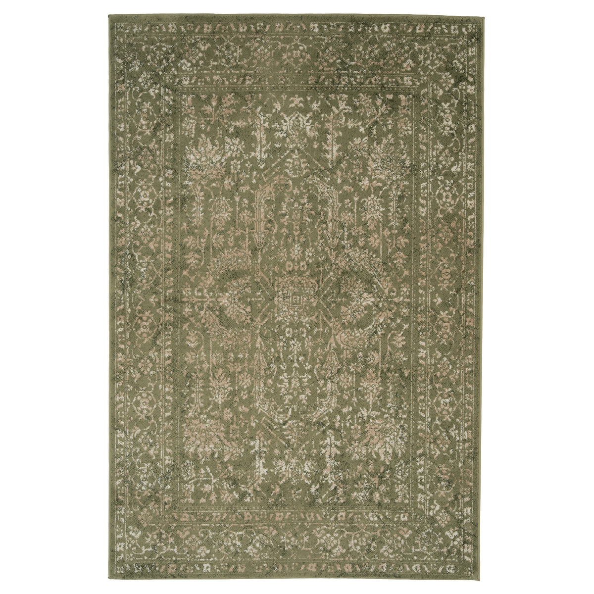 Green Vintage Medallion Area Rug - Linden