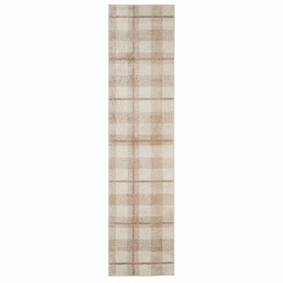 Neutral Beige Tartan Runner - Angus