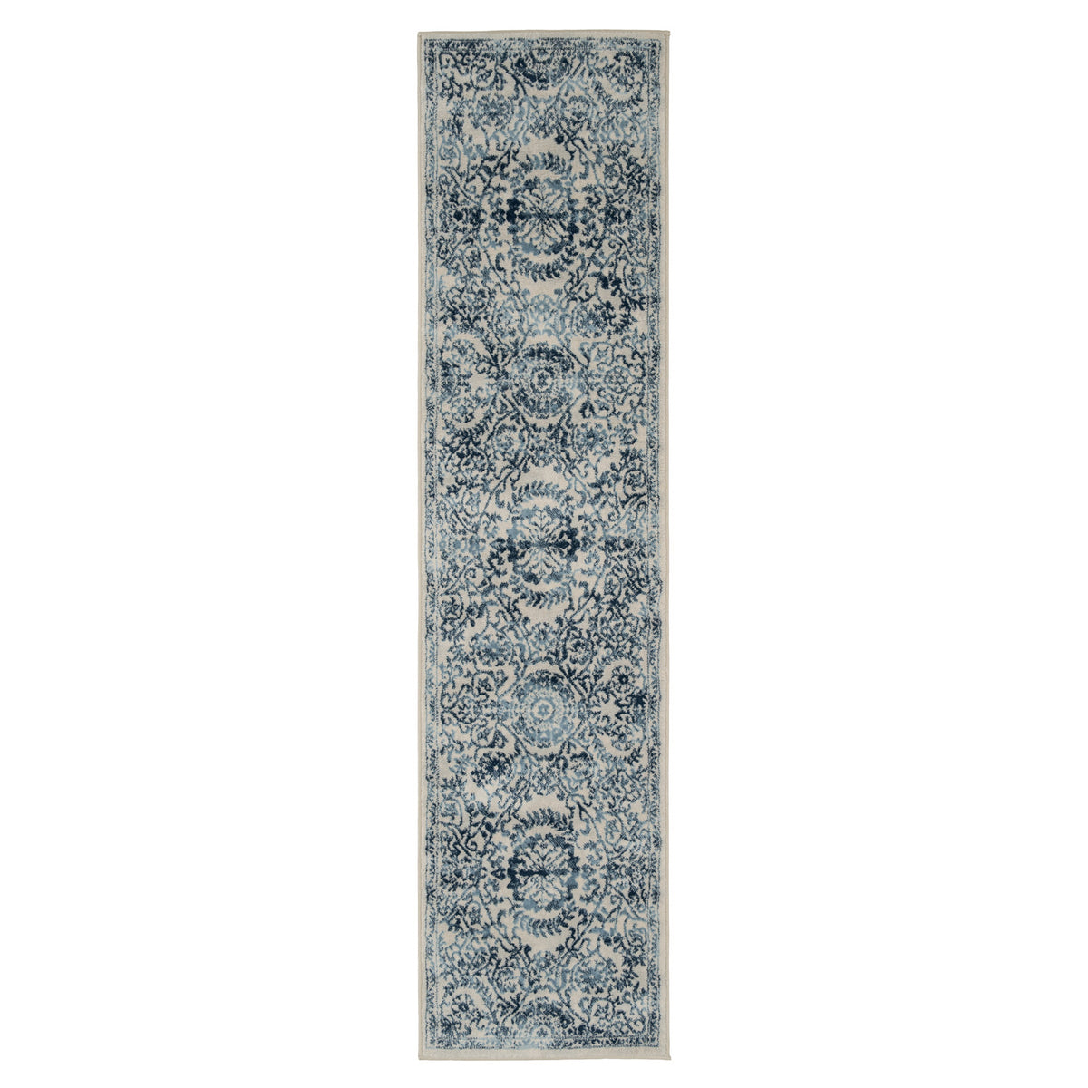 Vintage Blue Medallion Runner - Claudia