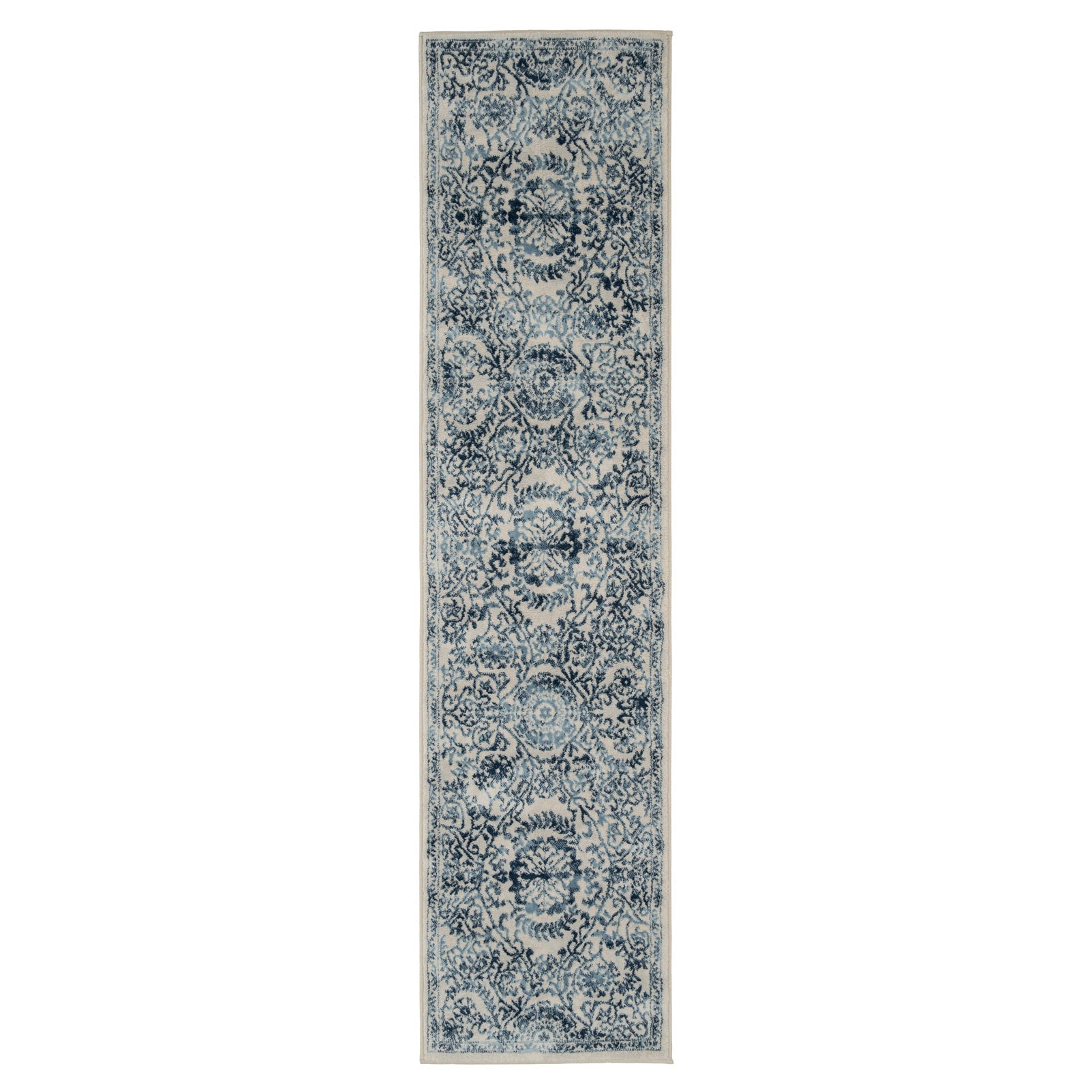 Vintage Blue Medallion Runner - Claudia