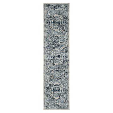 Vintage Blue Medallion Runner - Claudia