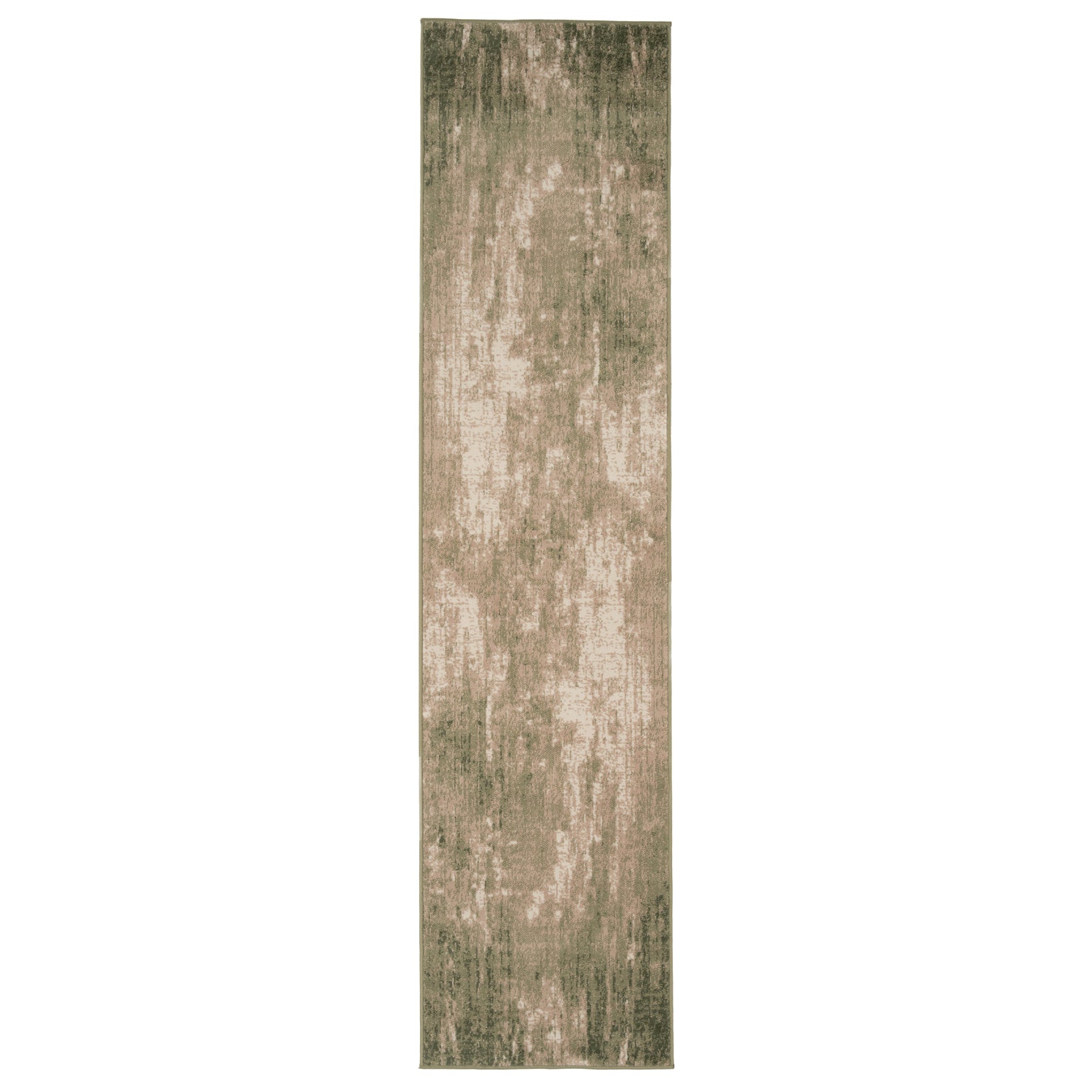 Muted Green Abstract Runner - Jasper