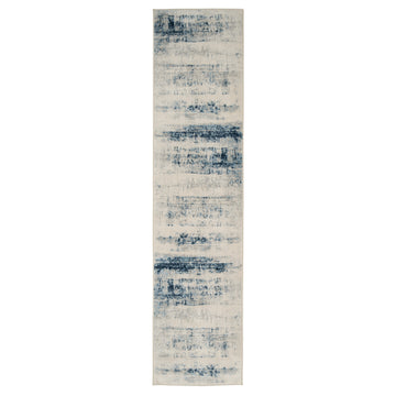 Blue Watercolour Abstract Runner - Lennox
