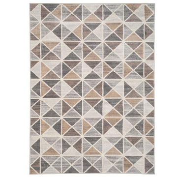Beige Grey Multi Tile Area Rug