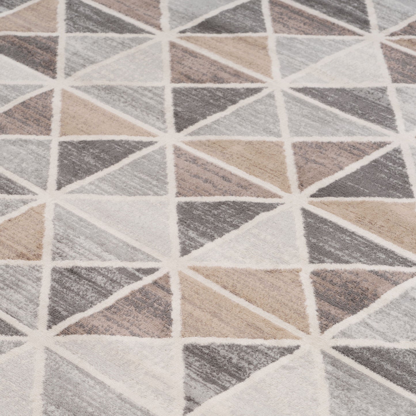 Beige Grey Multi Tile Area Rug
