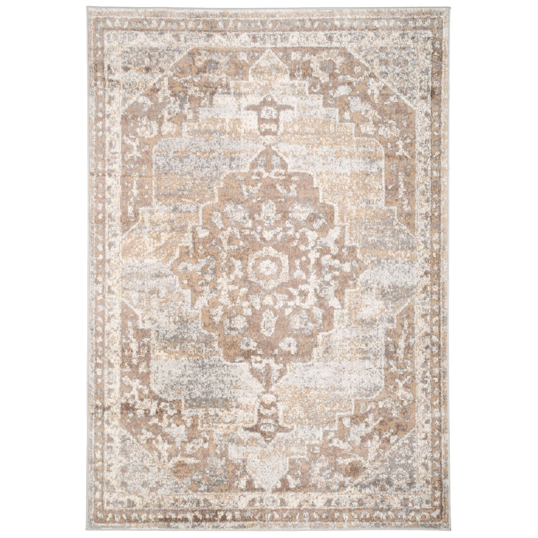 Beige Aztec Living Room Rug | Living Room Rugs | Kukoon Rugs Online