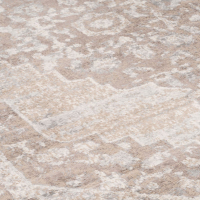 Traditional Distressed Beige Runner Rug